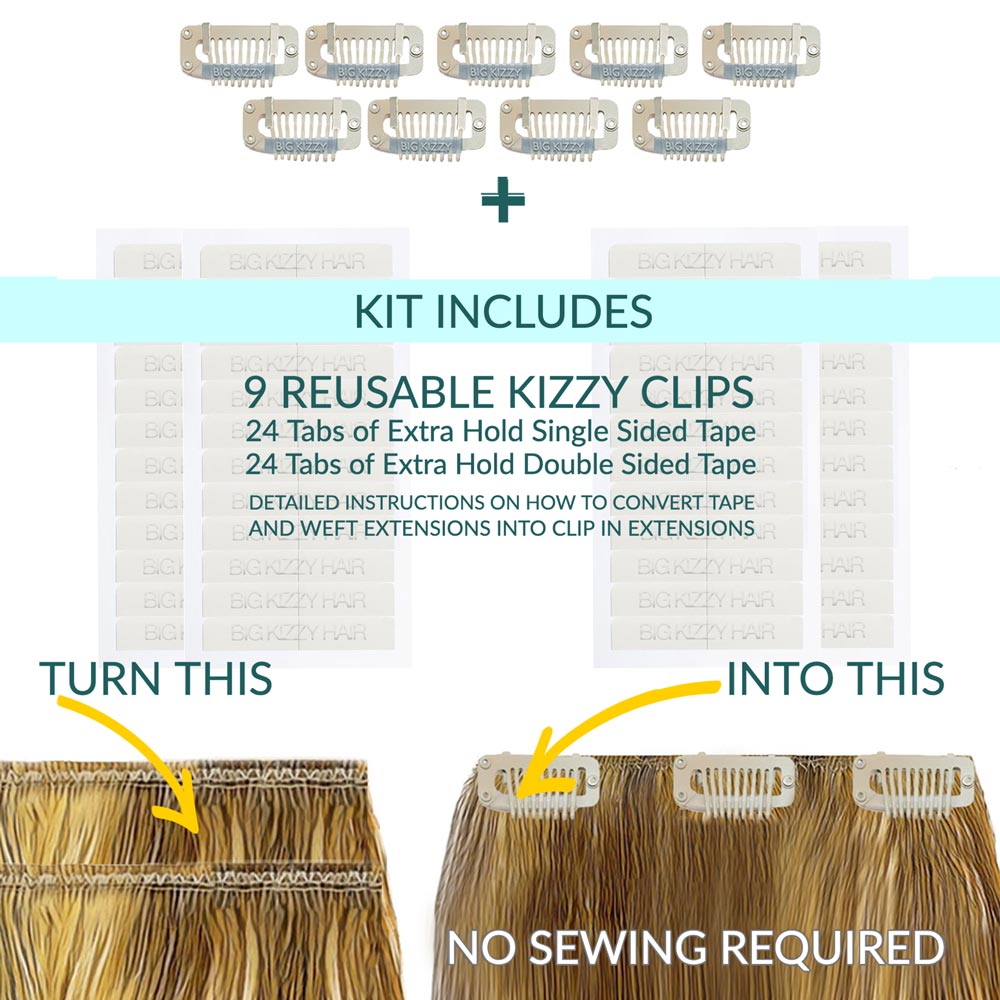 How to Convert Weft Hair Extensions to Clip in Hair Extensions – BIG KIZZY®