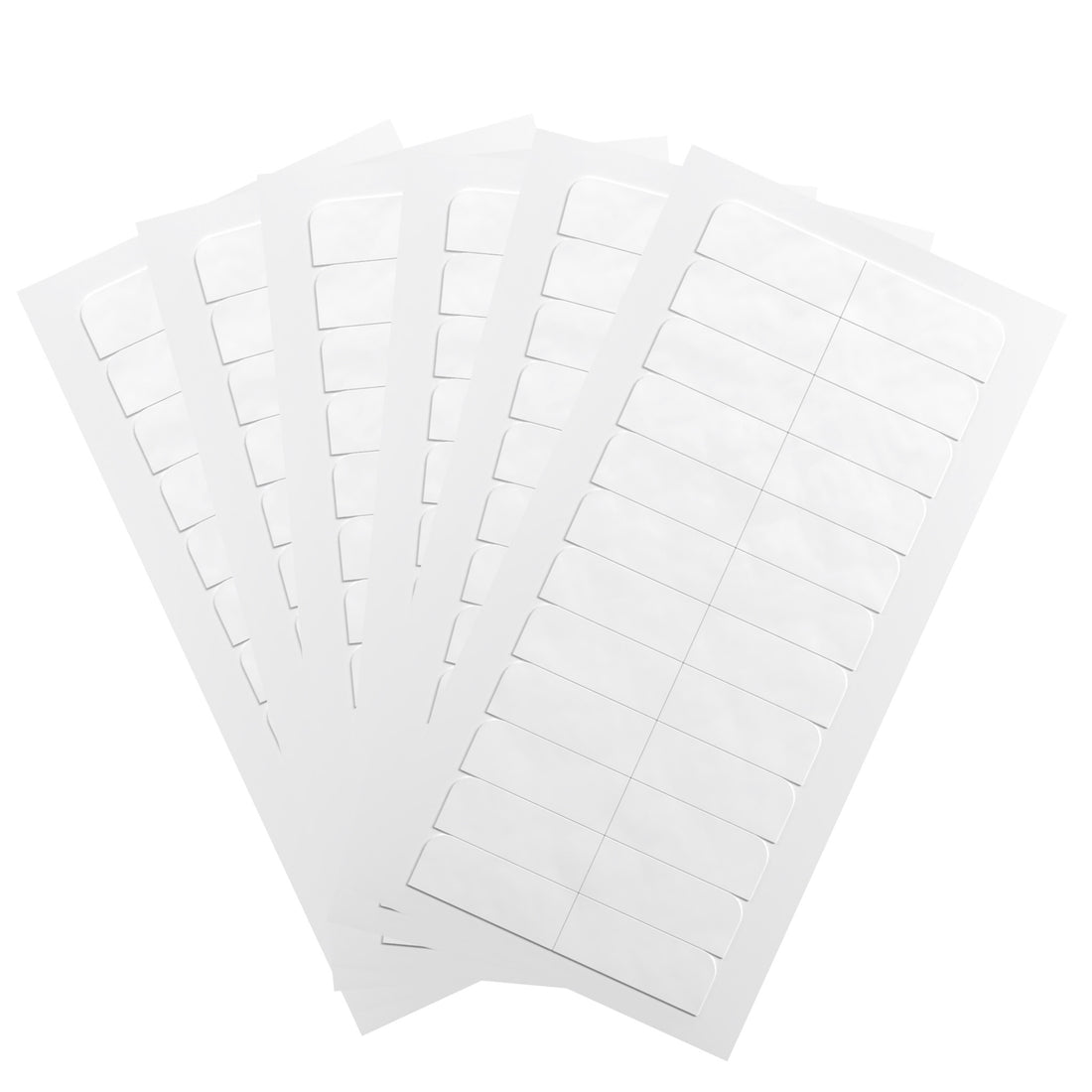 Six sheets of Big Kizzy Extra Hold Double Sided Hair Extension Tape Tabs Fanned Out