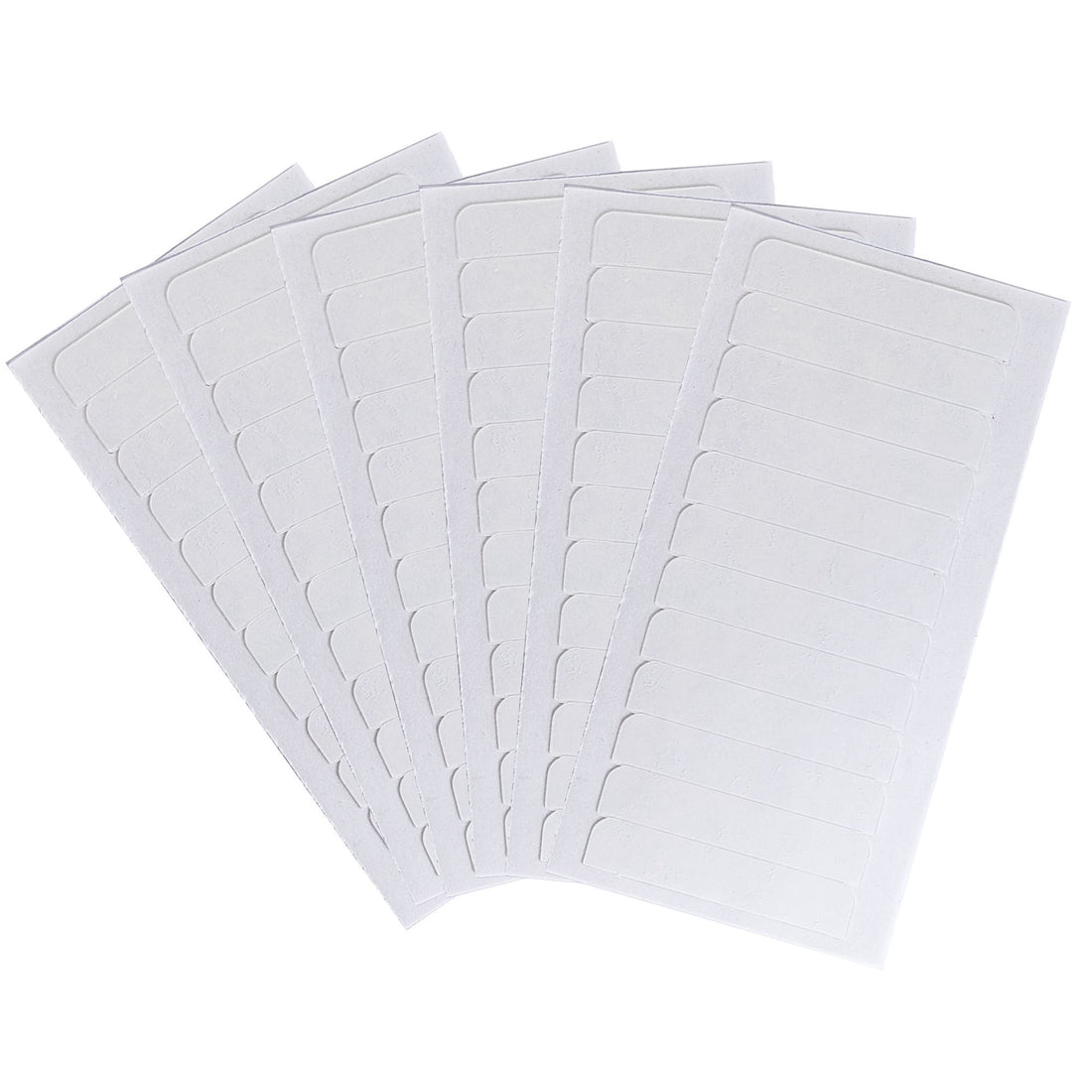 Six sheets of Big Kizzy Extra Hold Single Sided Hair Extension Tape Tabs Fanned Out