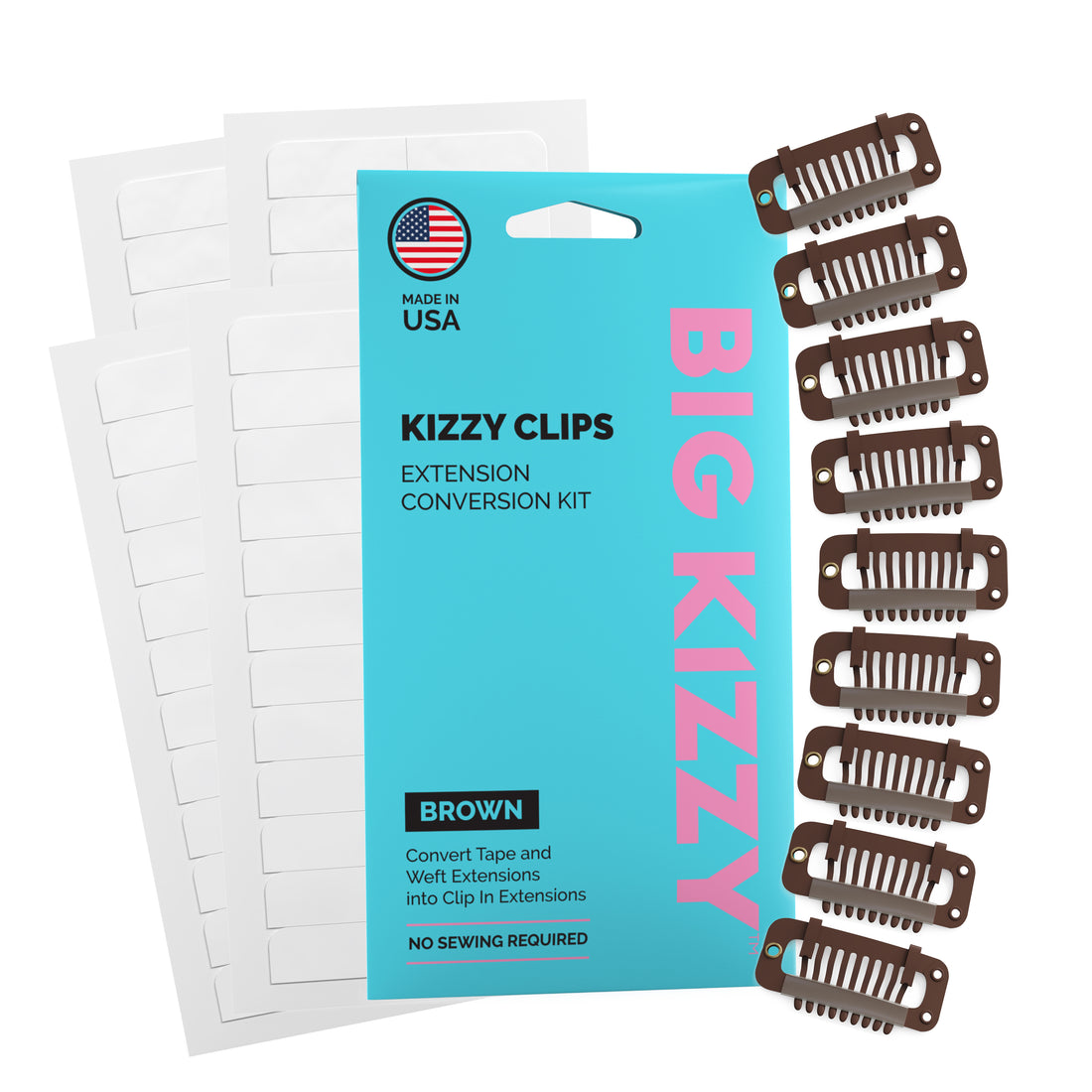 KIZZY CLIPS- No Sew Extension Clips & Kit