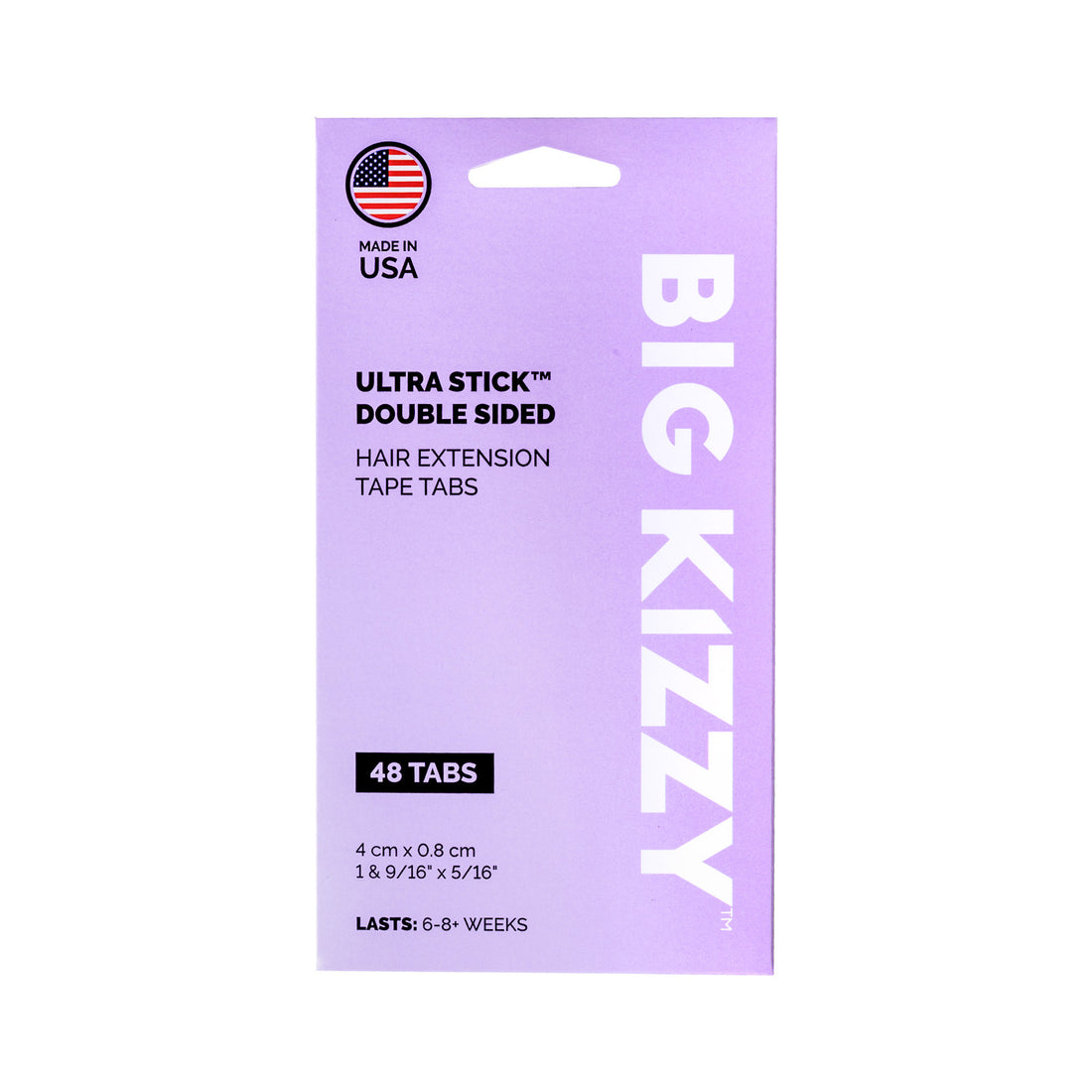 A pack of Big Kizzy® Ultra Stick Double Sided Hair Extension Replacement Tape Tabs, 48 tabs