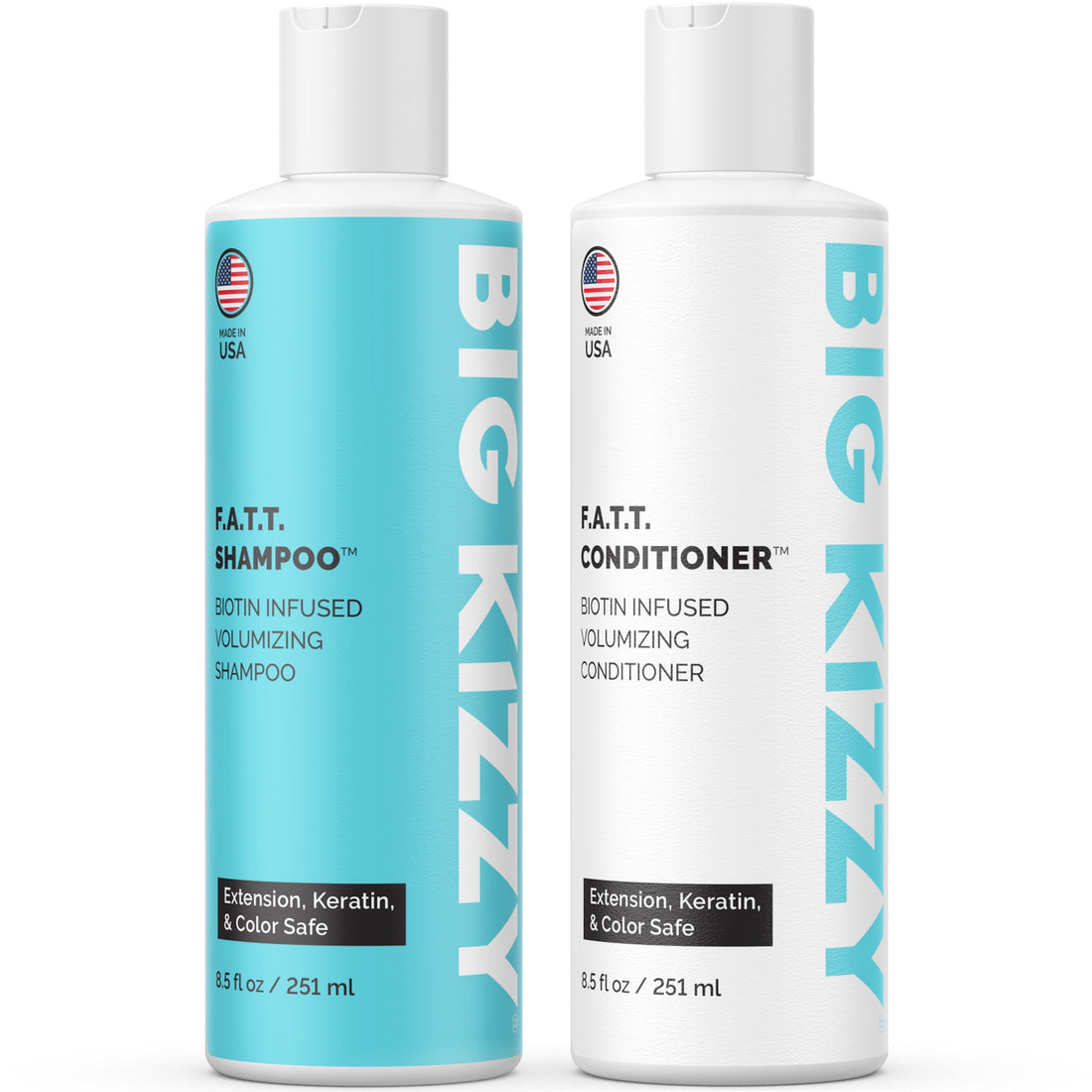 Extension, Keratin, and Color Safe Volumizing Shampoo and Conditioner Bundle 