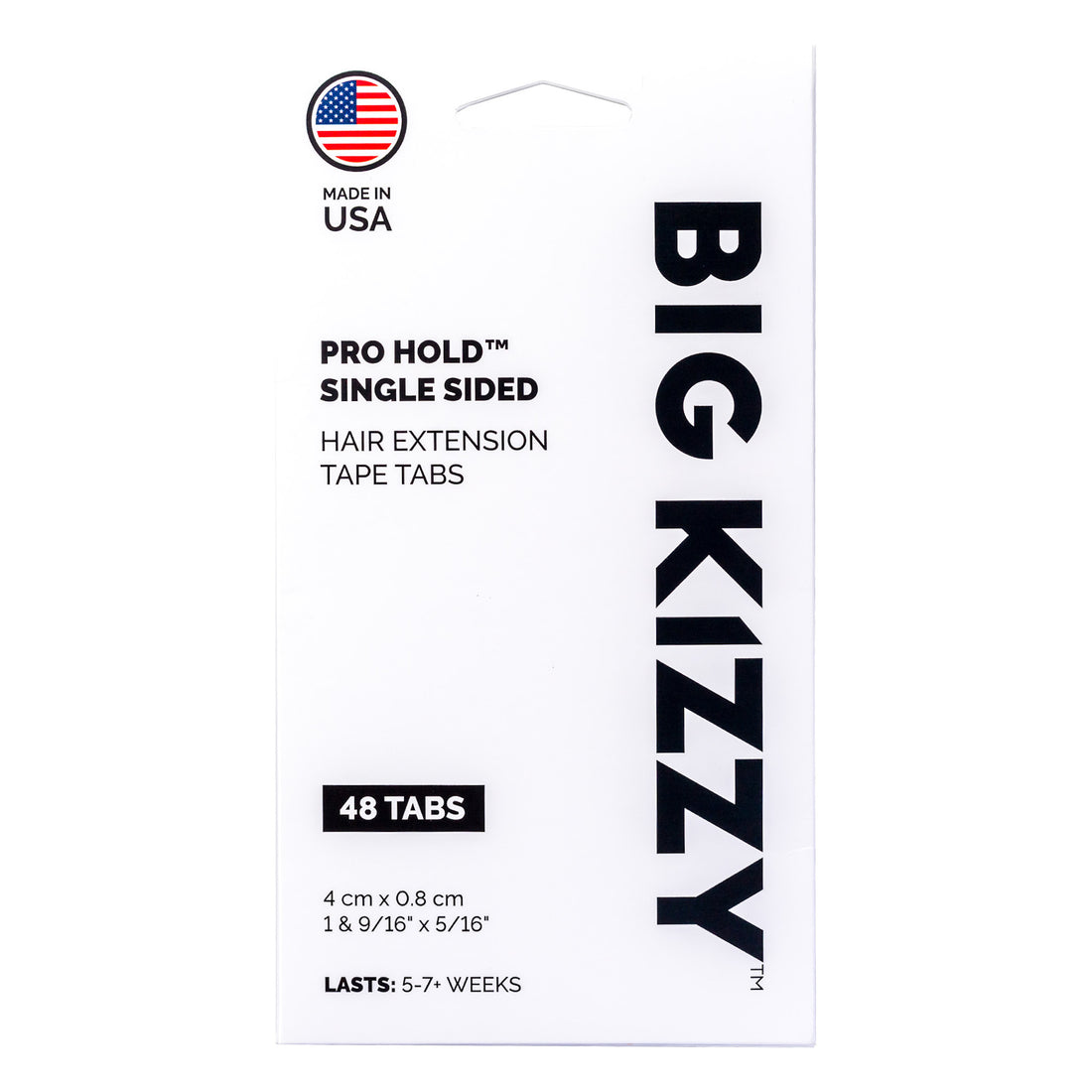 A pack of Big Kizzy® Pro Hold Single Sided Hair Extension Replacement Tape Tabs, 48 tabs