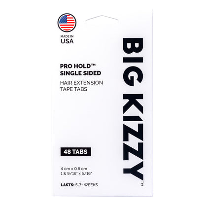A pack of Big Kizzy® Pro Hold Single Sided Hair Extension Replacement Tape Tabs, 48 tabs