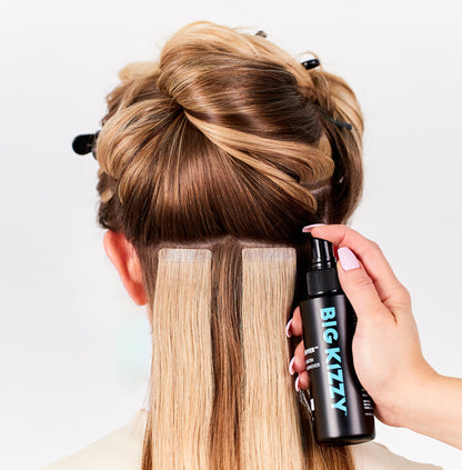 Removing Tape In Hair Extensions Using Big Kizzy® Pro Remover™ Tape In &amp; Keratin Hair Extension Remover Spray