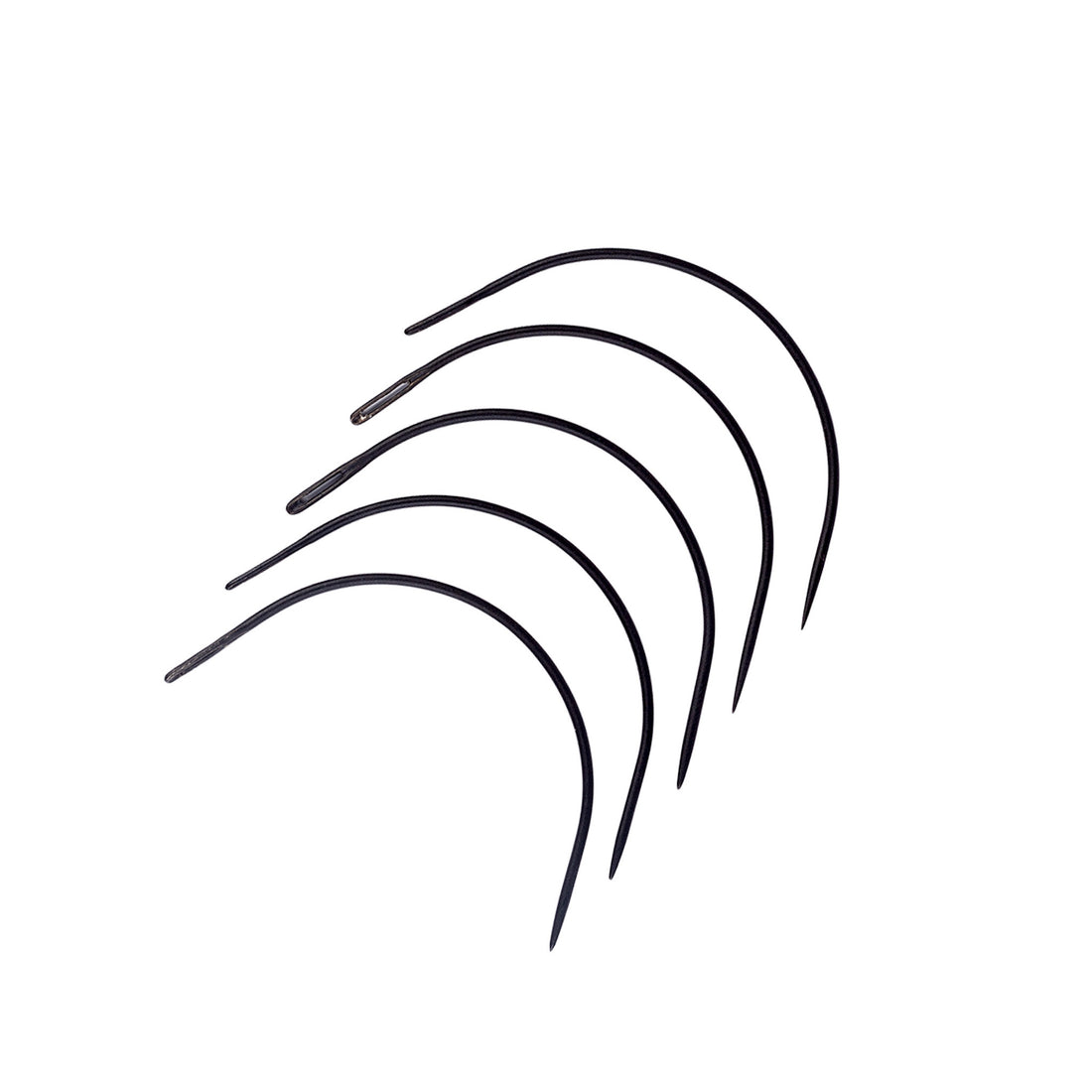 Professional C Curve Weaving Needles for hand tied weft extensions, machine weft extensions, and hybrid weft extensions