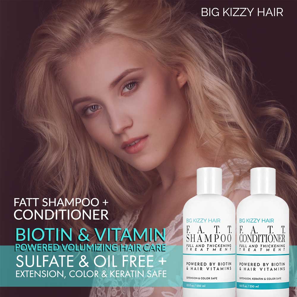 FATT Volumizing Thickening Biotin Extension Shampoo Conditioner 5