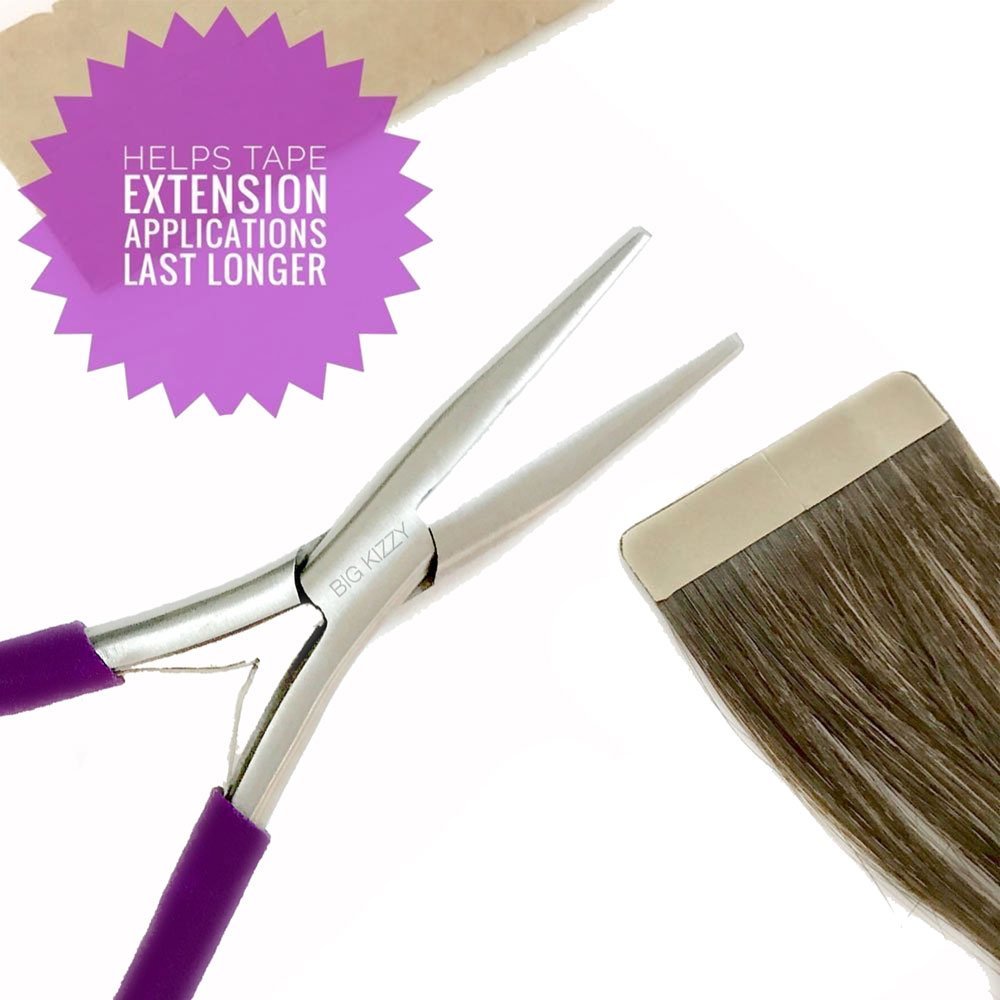 Blueberry Tape in Hair Extension Sealing/Pressing Tool