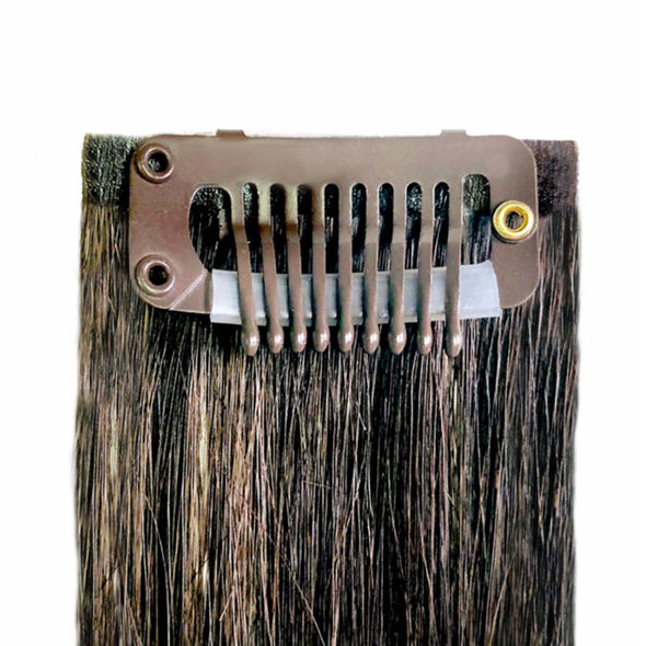 Brown No Sew Clips for Hair Extensions - Tape & Weft Extensions